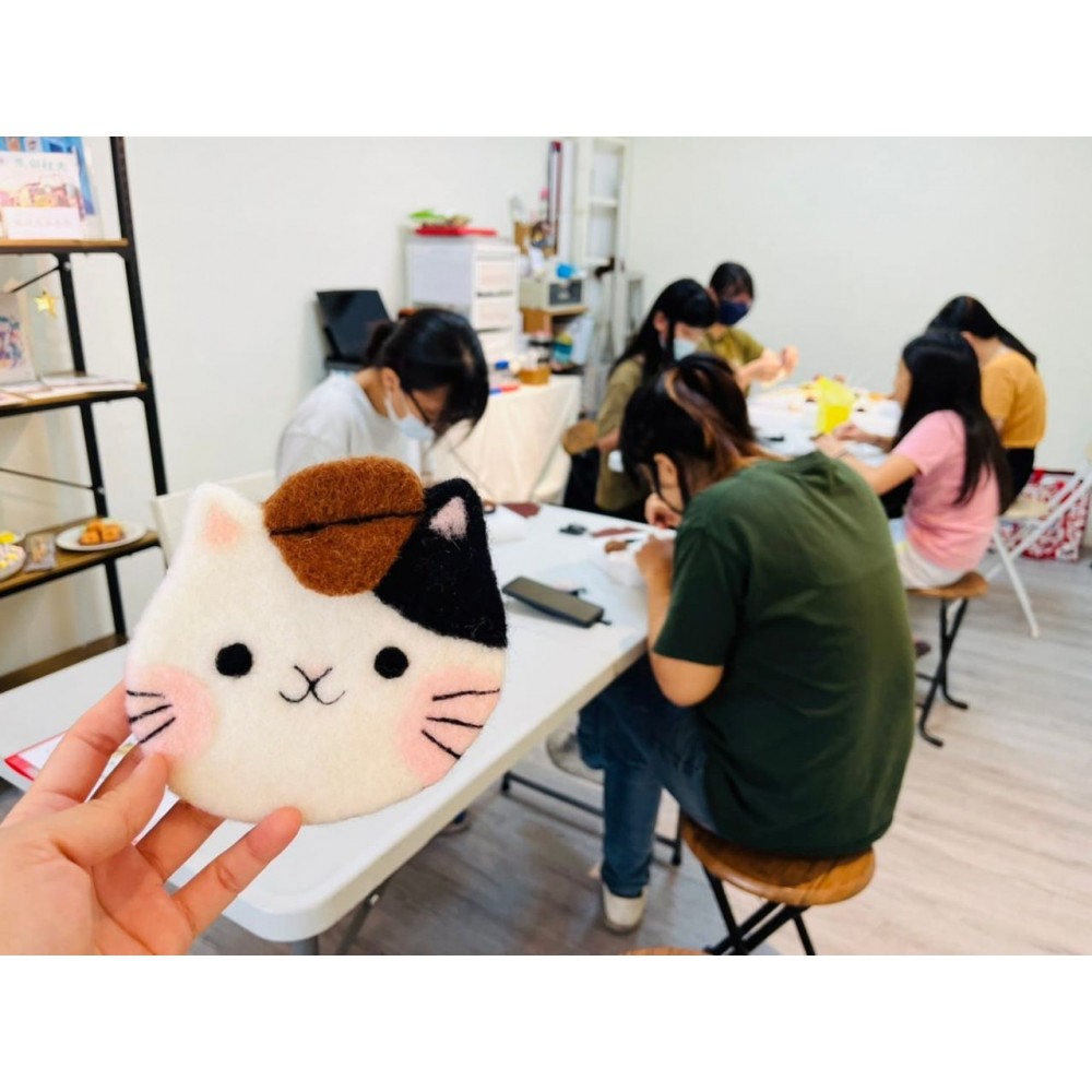 ▍中華街賣所課程：拍拍貓羊毛氈杯墊  ▍
