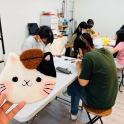 ▍中華街賣所課程:拍拍貓羊毛氈杯墊  ▍ ▍中華街賣所課程:拍拍貓羊毛氈杯墊  ▍